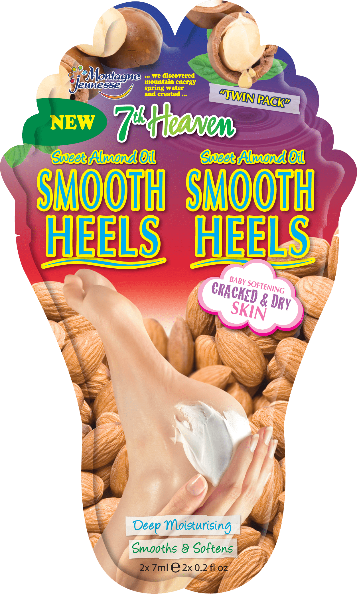 7th Heaven 'Smooth Heels' Nourishing Foot Balm with Sweet Almond Oil and Shea Butter to Deeply Moisturise, Smooth and Soften Cracked and Dry Feet Beauty Goddess ScentiMelti Wax Melts