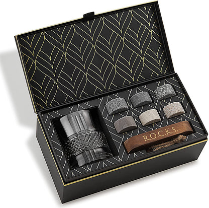 The Connoisseur's Set - Reserve Glass Edition R.O.C.K.S. Whiskey Chilling Stones ScentiMelti Wax Melts