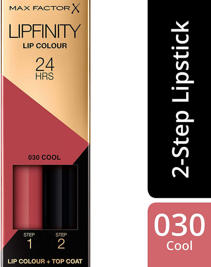 Max Factor Lipfinity Long-Lasting Two Step Lipstick - 30 Cool, 4.2g - ScentiMelti Home Fragrance, Beauty & Gifts UK