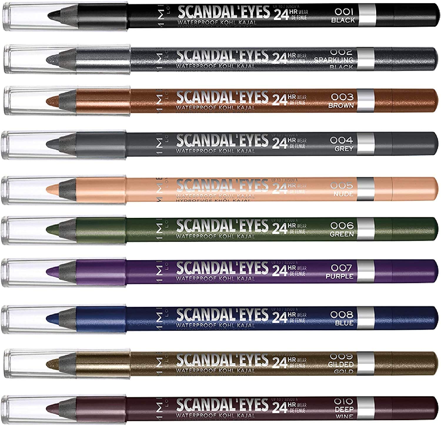 Rimmel Scandal'Eyes Waterproof Eyeliner, Brown Beauty Goddess ScentiMelti Wax Melts