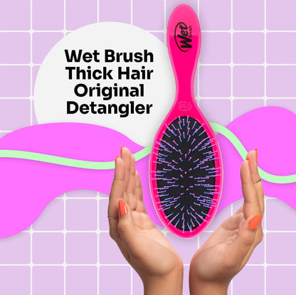 Wet Brush Custom Care Detangler Brush for Thick Hair Pink - ScentiMelti Home Fragrance, Beauty & Gifts UK