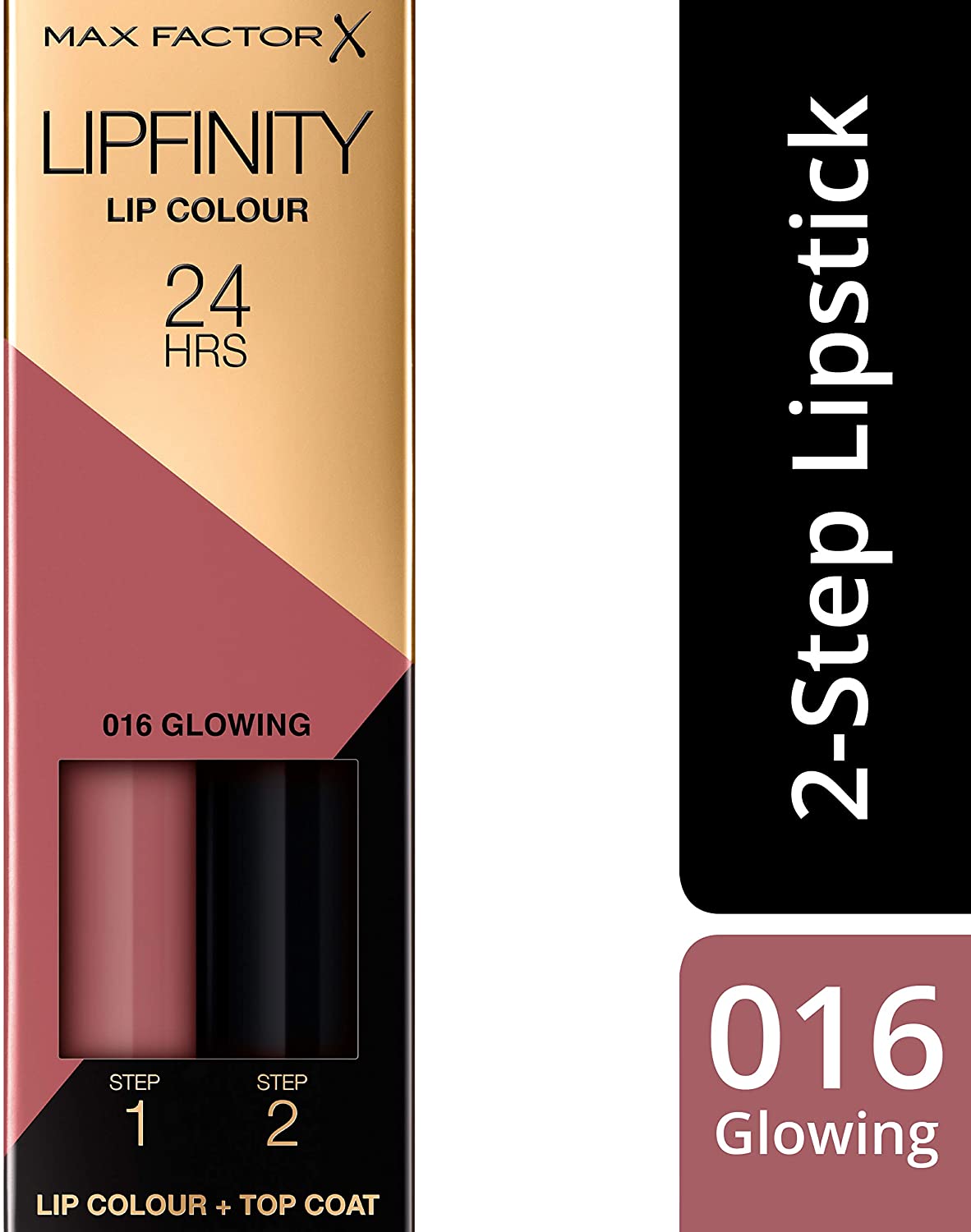 Max Factor Lipfinity Long-Lasting Two Step Lipstick - 016 Glowing Pink, 4.2g - ScentiMelti Home Fragrance, Beauty & Gifts UK