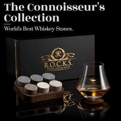 The Connoisseur's Set - Nosing Glass Edition R.O.C.K.S. Whiskey Chilling Stones ScentiMelti Wax Melts