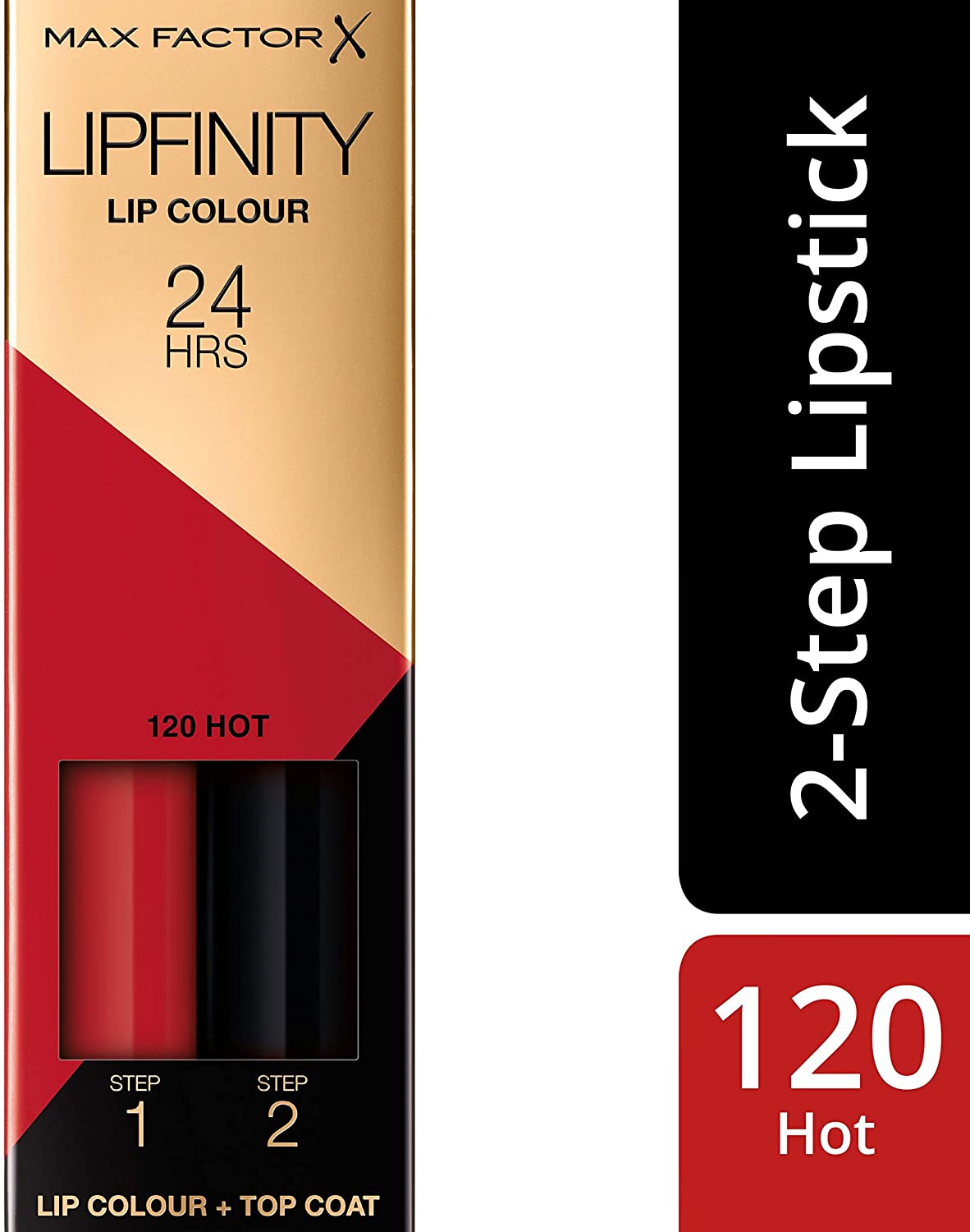 Max Factor Lipfinity Long-Lasting Two Step Lipstick - 120 Hot, 4.2g - ScentiMelti Home Fragrance, Beauty & Gifts UK