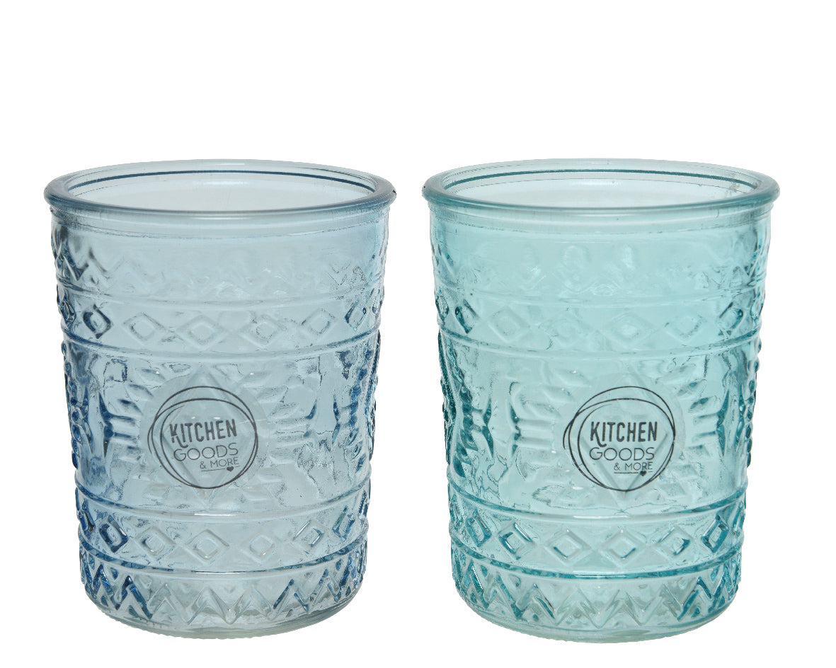 Embossed Glass Tumbler in Sea Breeze www.ellajames.co.uk ScentiMelti Wax Melts