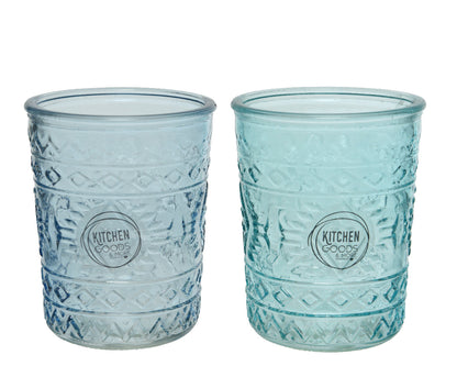 Embossed Glass Tumbler in Sea Breeze www.ellajames.co.uk ScentiMelti Wax Melts