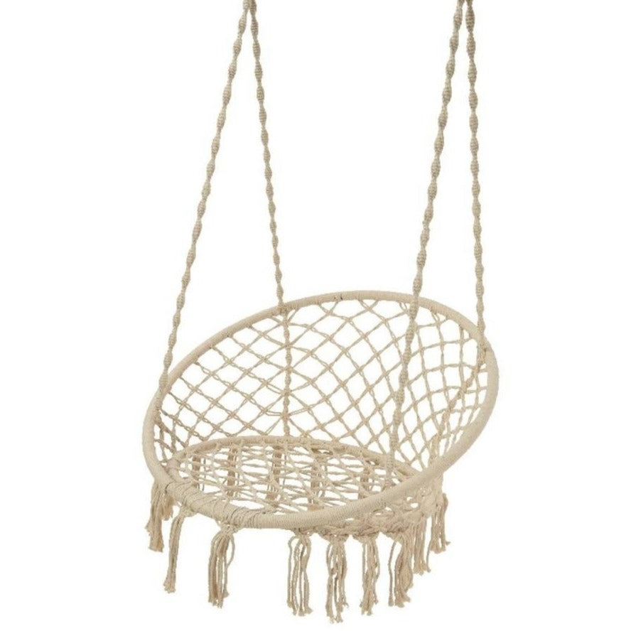 Cream Macramé Hanging Chair www.ellajames.co.uk ScentiMelti Wax Melts