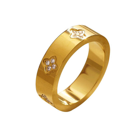 Avana Luxe 18k Gold Plated Clover Ring - ScentiMelti Home Fragrance, Beauty & Gifts UK