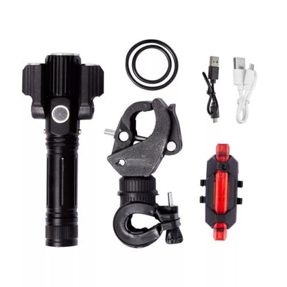 LED Rechargeable Bike Lights Bicycle Torch Front & Rear Lamp Set USB Waterproof - ScentiMelti Home Fragrance, Beauty & Gifts UK