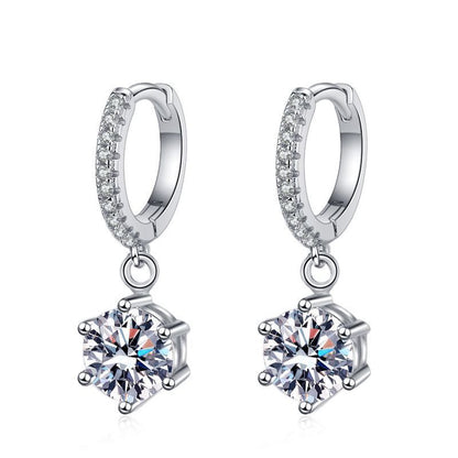 Liliana Six-claw D Colour Moissanite Earrings