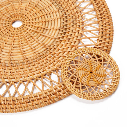 Diamond Rattan Round Placemat 38cm - ScentiMelti Home Fragrance, Beauty & Gifts UK