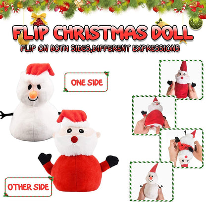 Santa Plush Snowman Plush Toy Reversible Christmas Santa Claus Double Side Stuffed Plushie Soft Doll New Year Birthday Gift for Kids Amazon Platform Banned - ScentiMelti Home Fragrance, Beauty & Gifts UK