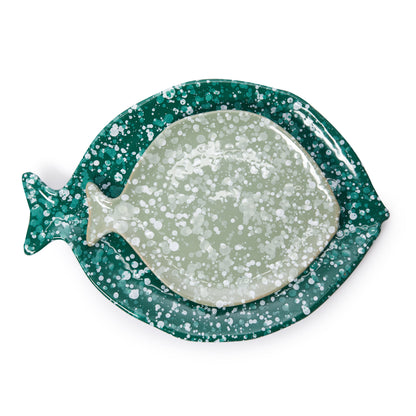 Small Fish Platter Silt Green 22cm - ScentiMelti Home Fragrance, Beauty & Gifts UK