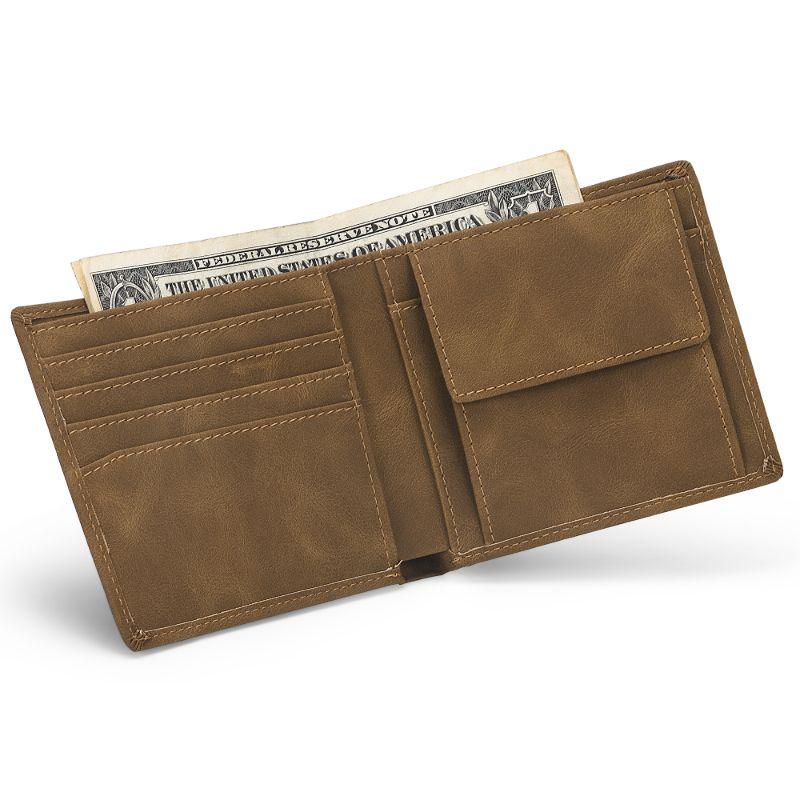 Men's Brown Soft Leather Vegan Wallet Livloko London ScentiMelti Wax Melts