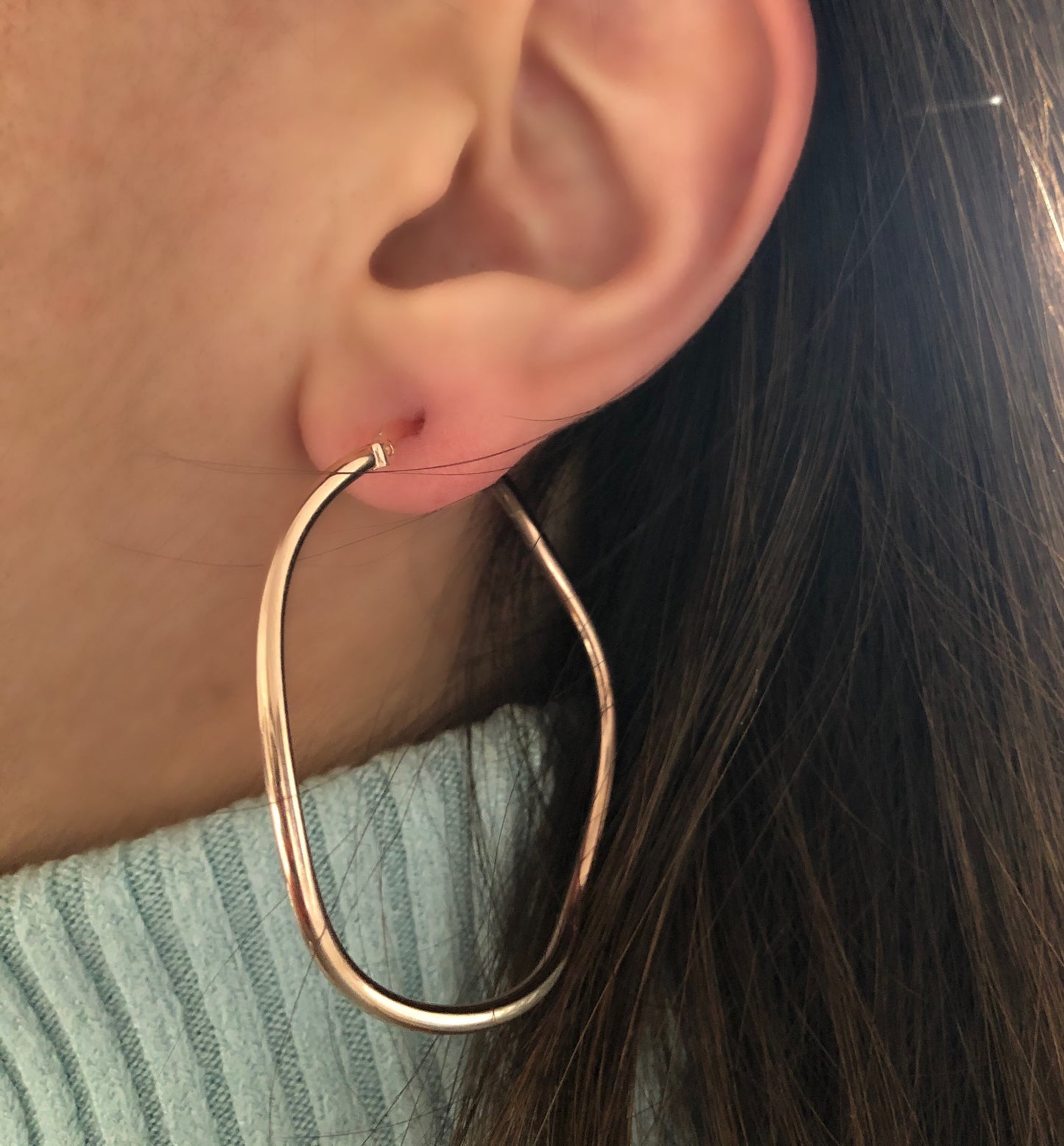 Wavy Hoops Rose Gold Plated Silver Essyn London ScentiMelti Wax Melts