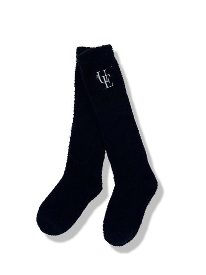 Black Fluffy Long Socks - ScentiMelti Home Fragrance, Beauty & Gifts UK