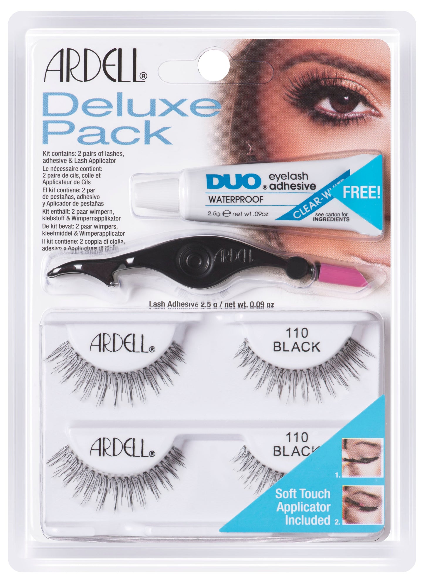 Ardell Deluxe Lashes Kit 110 (2 pairs, applicator and lash glue) - ScentiMelti Home Fragrance, Beauty & Gifts UK