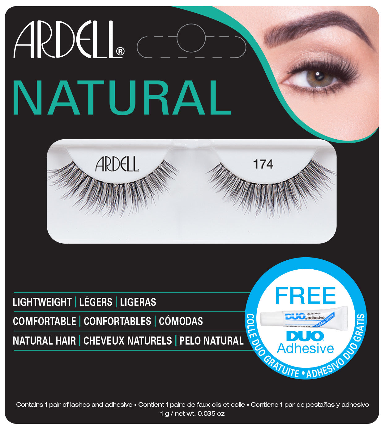 Ardell Natural 174 Lashes with Free DUO Glue - ScentiMelti Home Fragrance, Beauty & Gifts UK