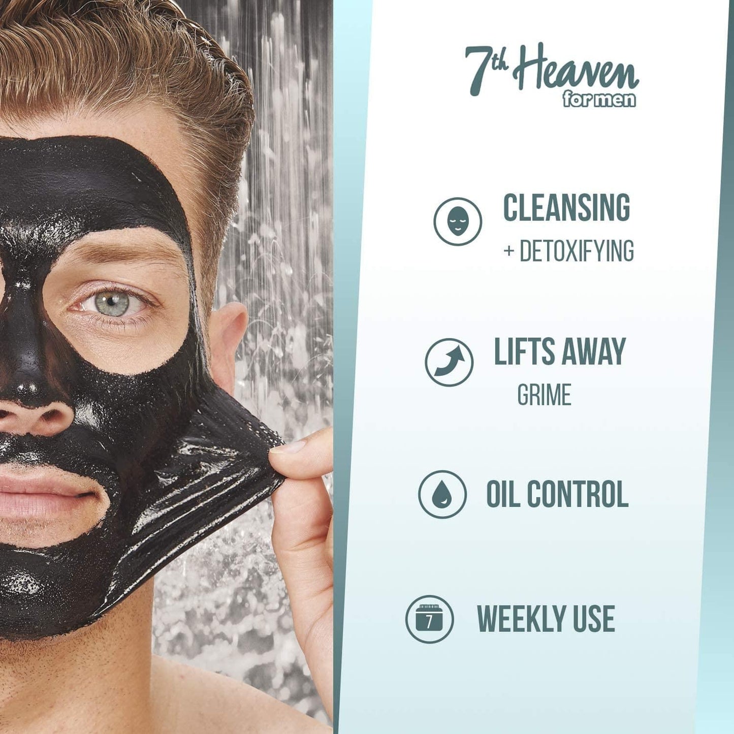 7th Heaven Activated Charcoal Black Clay Peel Off Face Mask for Men, Cleanse and Detoxify, Lifts Away Grime, Oil Control, 125ml Beauty Goddess ScentiMelti Wax Melts