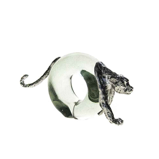 Mini Cheetah Napkin Ring Pewter Maisie Grace Designs ScentiMelti Wax Melts