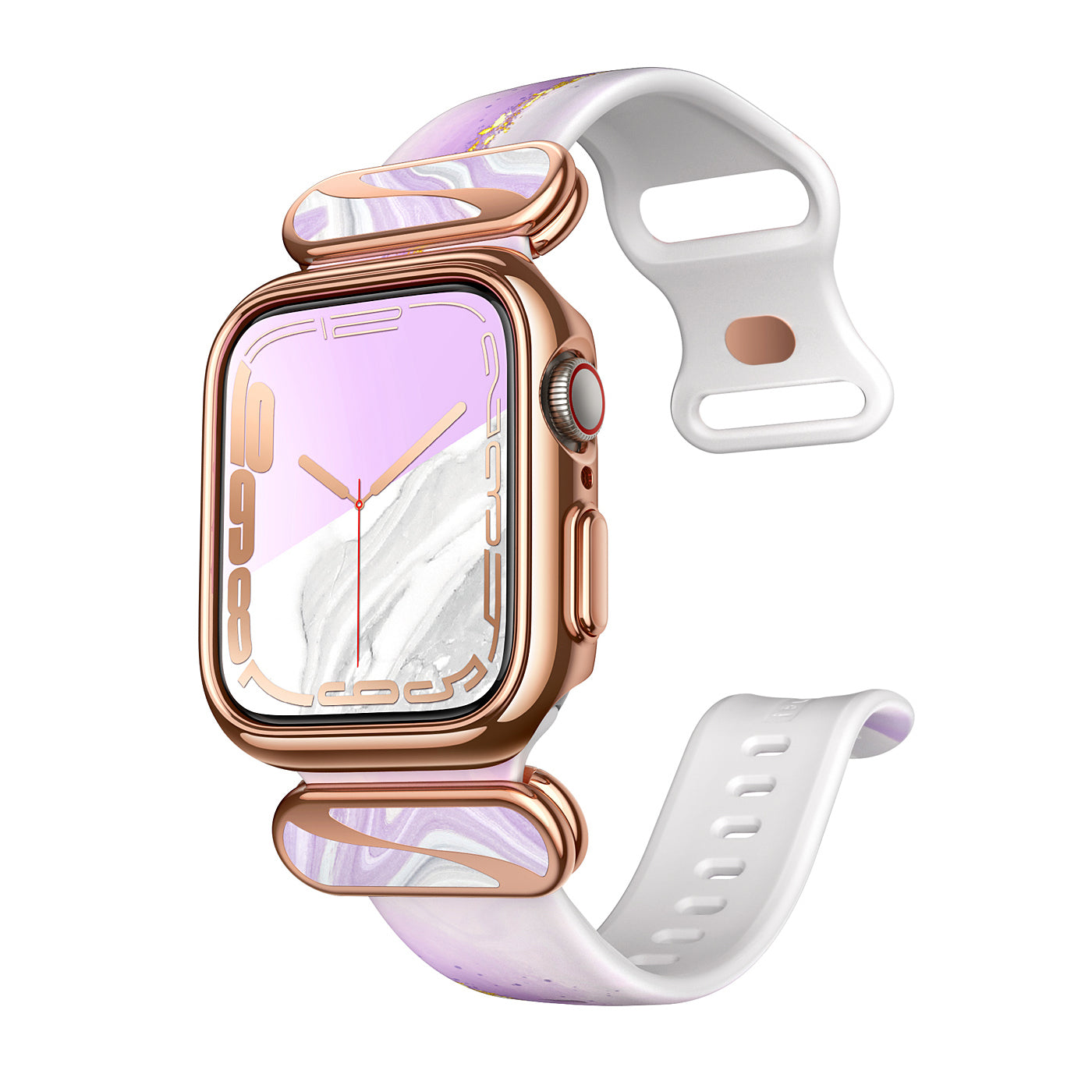 I-Blason Cosmo Luxe Case Apple for Watch Series 7 (41mm) and Apple Watch Series 4/5/6/SE (40mm) - Marble Purple - ScentiMelti Home Fragrance, Beauty & Gifts UK