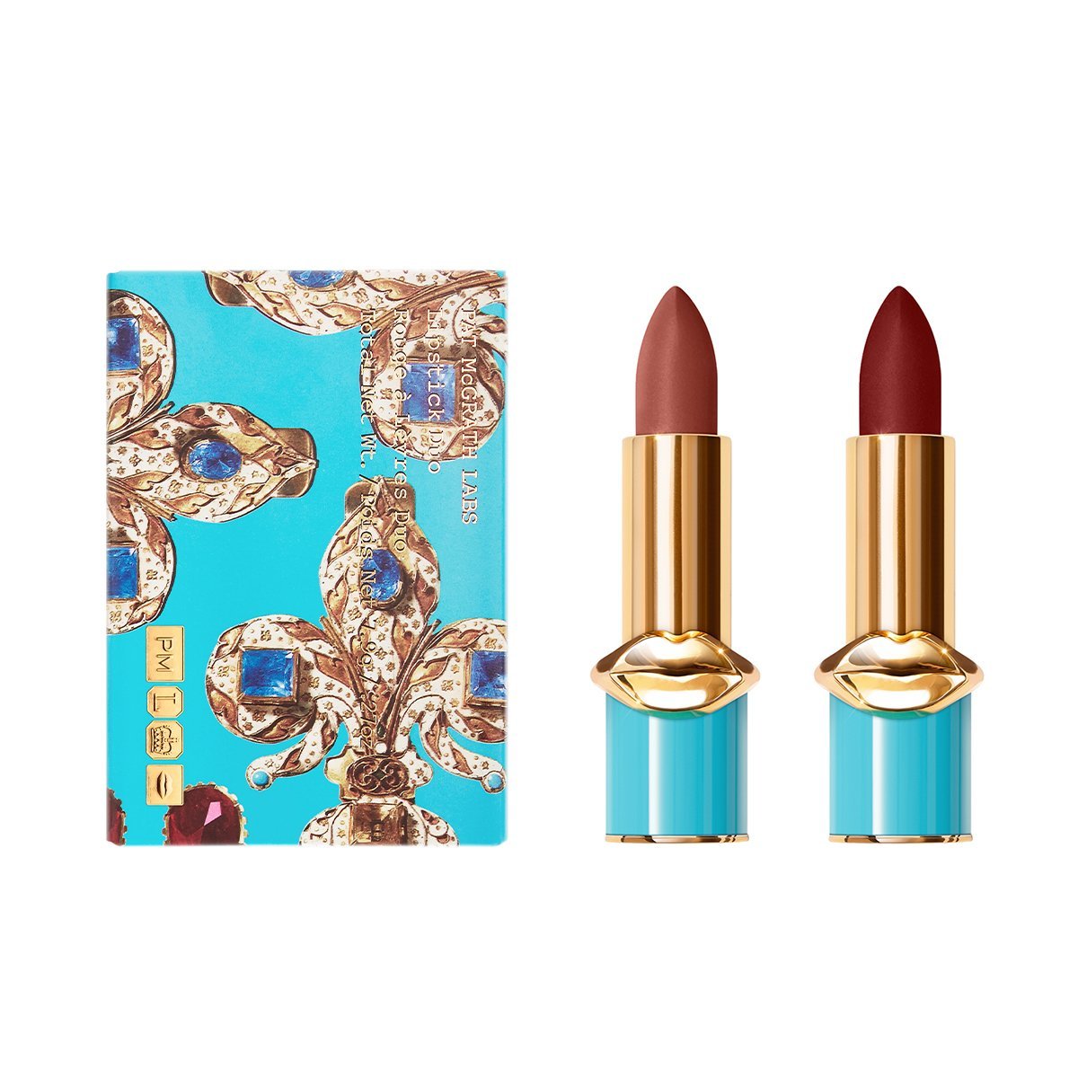 Pat McGrath Opulence MatteTrance Divine Duo Lipsticks Colour: Aquamarine: MatteTrance Guinevere and MatteTrance 1995 - ScentiMelti Home Fragrance, Beauty & Gifts UK