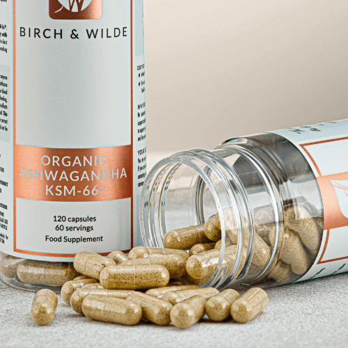 Organic Ashwagandha KSM-66 Capsules | 600mg dose | Bottle or Refill pouch Birch & Wilde ScentiMelti Wax Melts