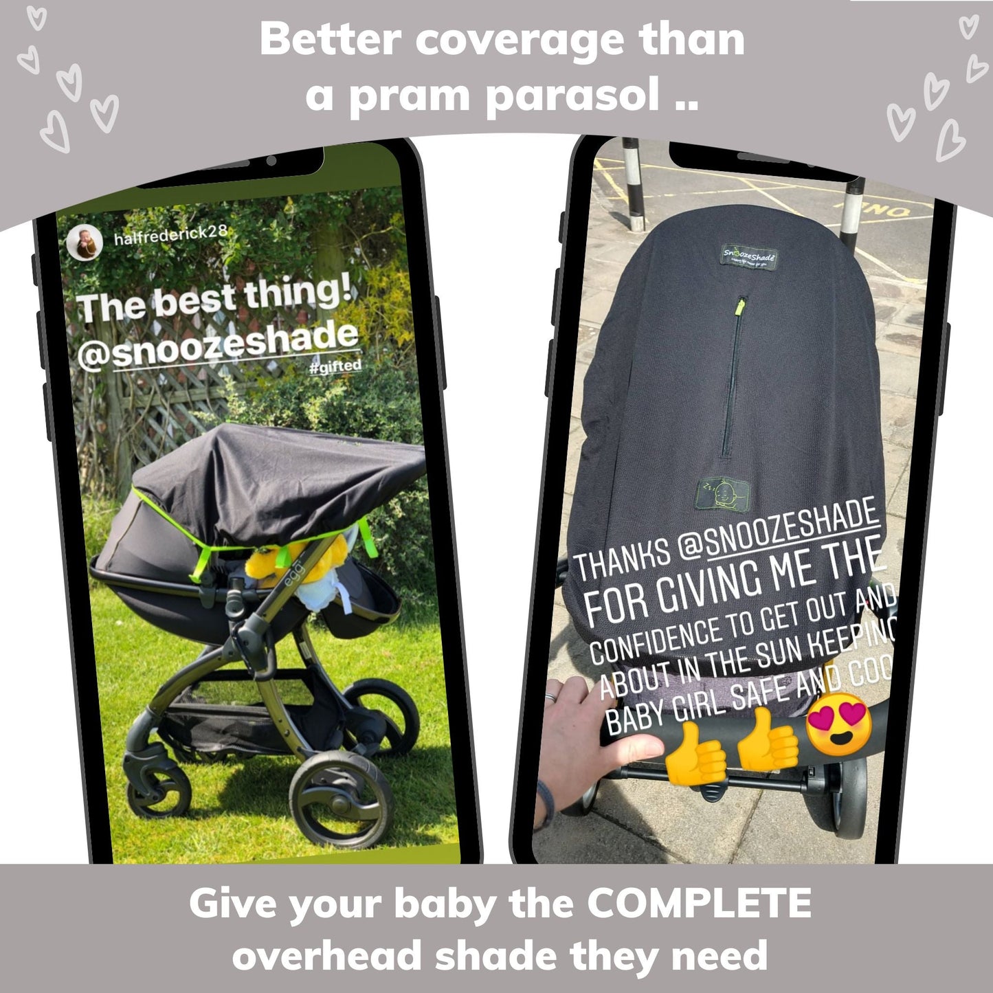 SnoozeShade Original (0-6m); Carrycot & pram sun shade and baby sleep aid; Better than a pram parasol; Doona compatible; Blocks 99% of UV - ScentiMelti Home Fragrance, Beauty & Gifts UK