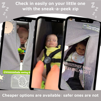 SnoozeShade Original (0-6m); Carrycot & pram sun shade and baby sleep aid; Better than a pram parasol; Doona compatible; Blocks 99% of UV - ScentiMelti Home Fragrance, Beauty & Gifts UK