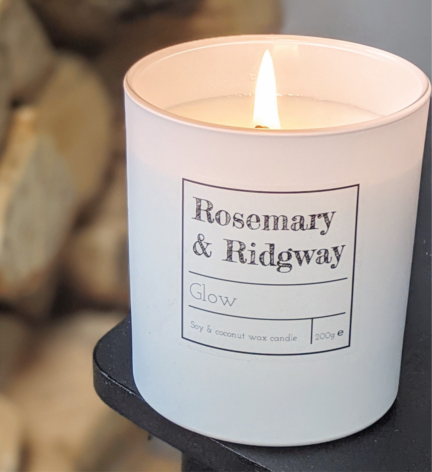 Glow Soy & Coconut Wax Handcrafted Candle Rosemary & Ridgway ScentiMelti Wax Melts