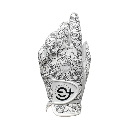 First Edition | Black and White Floral Womens Golf Glove - ScentiMelti Home Fragrance, Beauty & Gifts UK