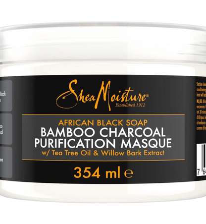 SheaMoisture African Black Soap Bamboo Charcoal Purification Masque, 354l - ScentiMelti Home Fragrance, Beauty & Gifts UK