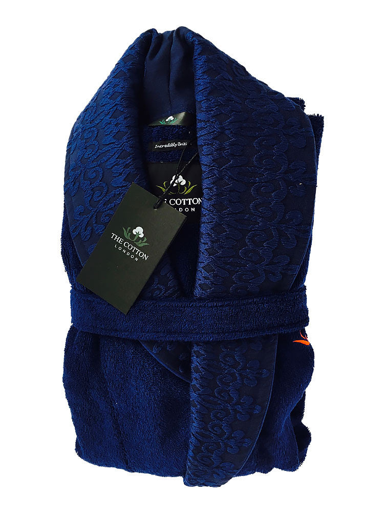 The Cotton Signature Bathrobe - Blue - ScentiMelti Home Fragrance, Beauty & Gifts UK