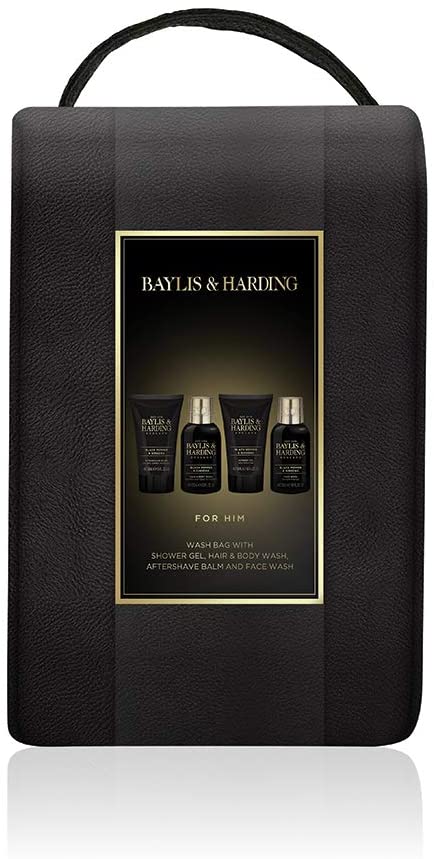 Baylis & Harding Men's Black Pepper & Ginseng Wash Bag - ScentiMelti Home Fragrance, Beauty & Gifts UK