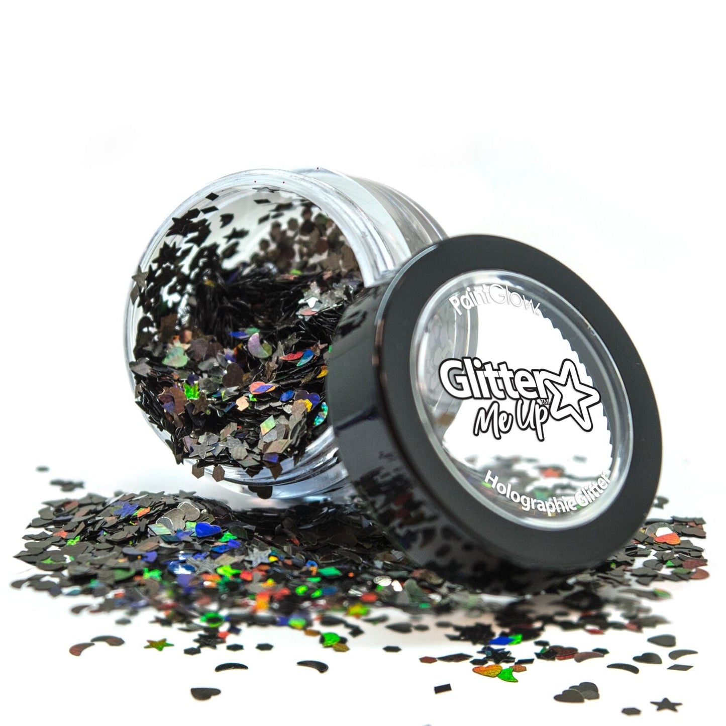 PaintGlow Holographic Chunky Glitter Shapes  – Vegan Cosmetic Glitter for Face, Body, Nails, Hair and Lip - ScentiMelti Home Fragrance, Beauty & Gifts UK