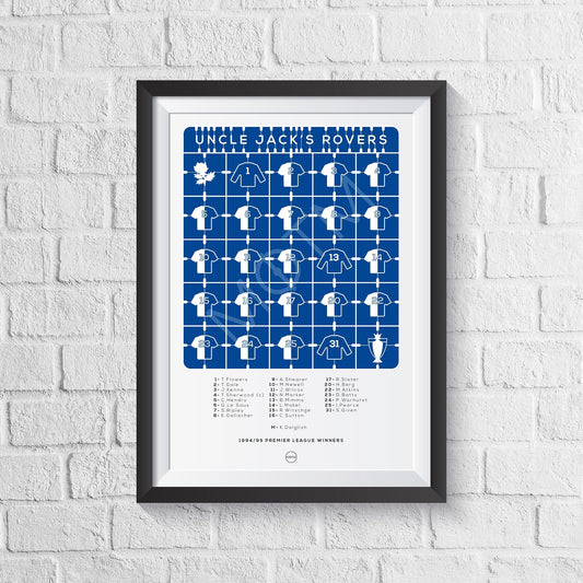 Blackburn Rovers 'Uncle Jack's Rovers' 1994/1995 Print MOTM Football ScentiMelti Wax Melts