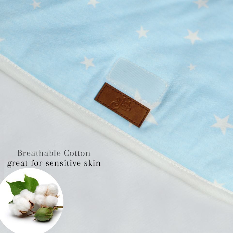 Light Blue Stars Baby Sleeping Bag Cotton Passion UK ScentiMelti Wax Melts