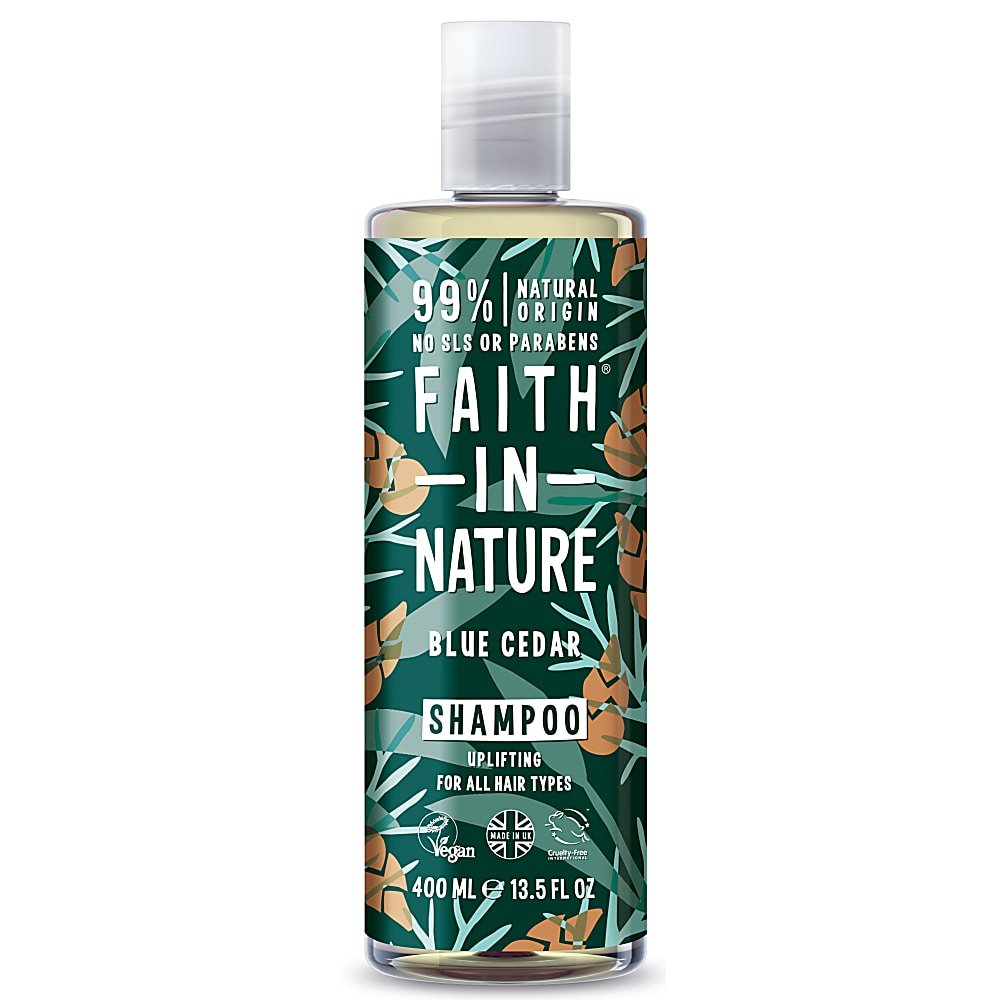 Faith in Nature Blue Cedar Shampoo For Men 400ml - ScentiMelti Home Fragrance, Beauty & Gifts UK