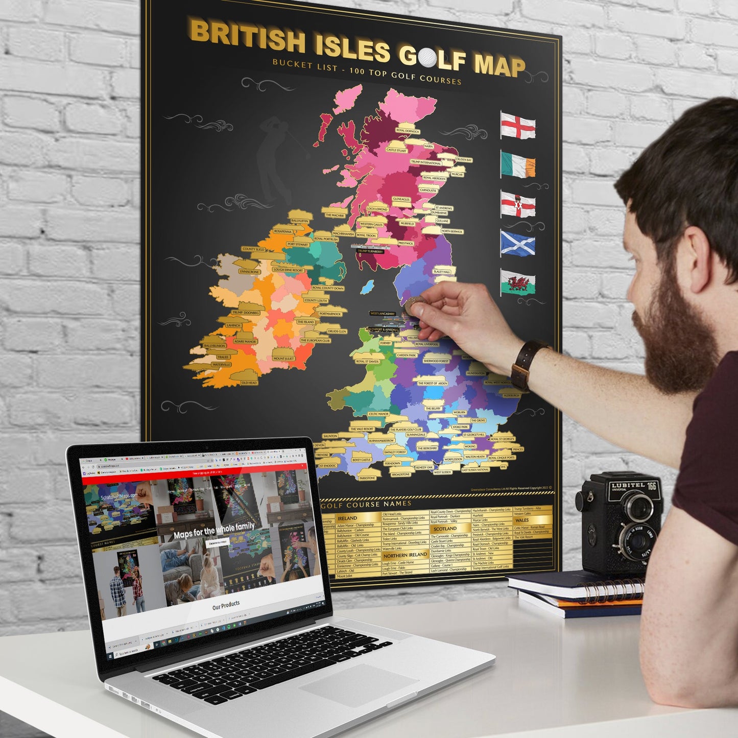 British Isles Golf Map Football Stadium Maps ScentiMelti Wax Melts