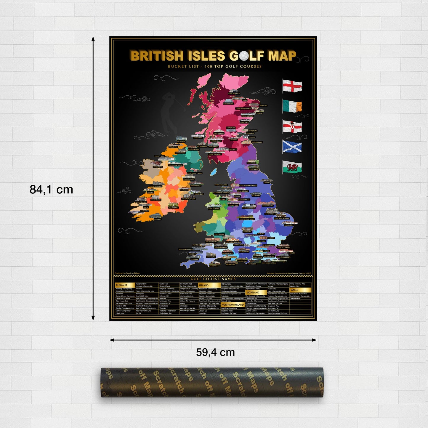 British Isles Golf Map Football Stadium Maps ScentiMelti Wax Melts