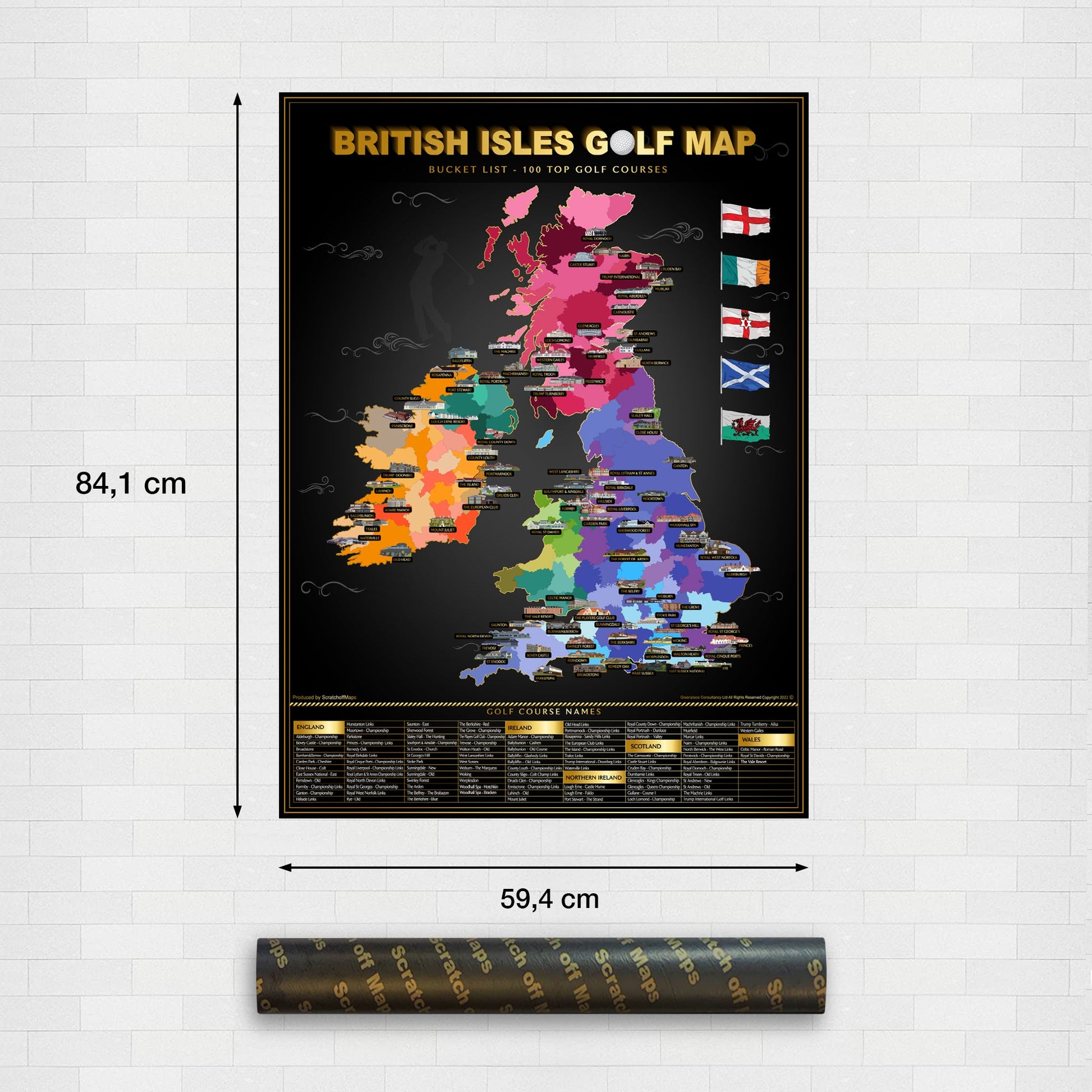 British Isles Golf Map Football Stadium Maps ScentiMelti Wax Melts