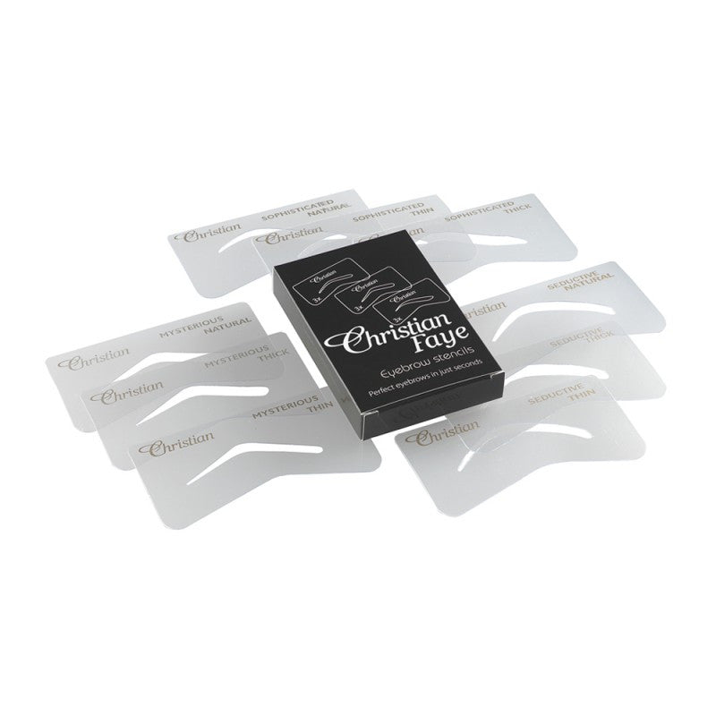 Christian Faye Eyebrow Stencils - Mysterious / Seductive / Sophisticated - ScentiMelti Home Fragrance, Beauty & Gifts UK