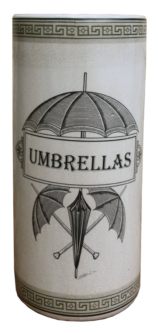 Ceramic Umbrella Stand, Monochrome Umbrella Print Billies Inks ScentiMelti Wax Melts