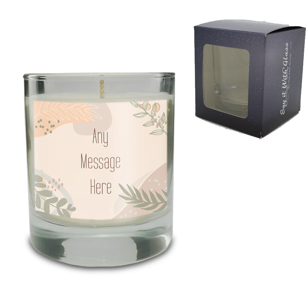 Vanilla Scented Candle with Boho Background Label - ScentiMelti Home Fragrance, Beauty & Gifts UK