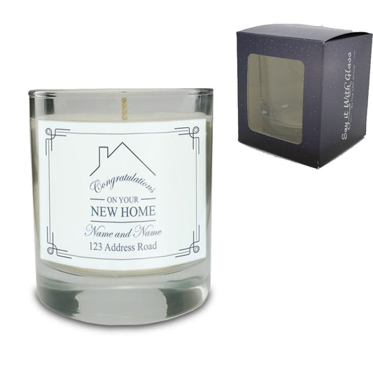 Vanilla Scented Candle with New Home Label - ScentiMelti Home Fragrance, Beauty & Gifts UK