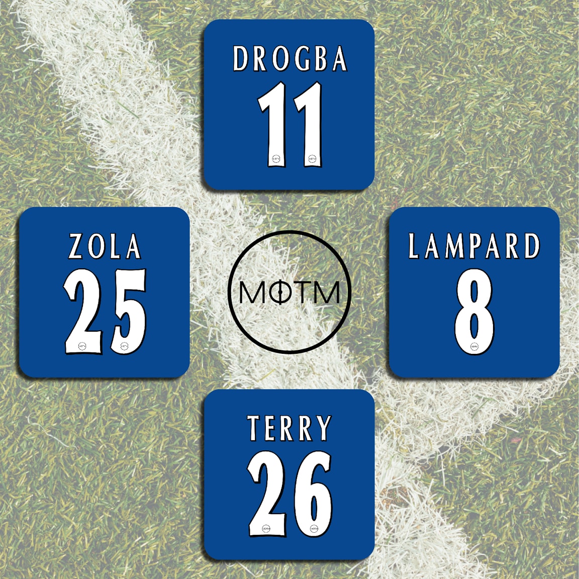 Chelsea Premier League Legends Football Coasters - Set of 4 MOTM Football ScentiMelti Wax Melts