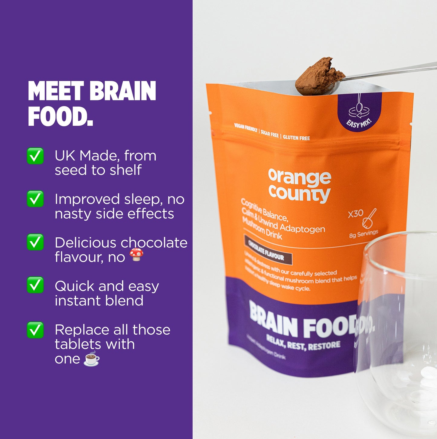 BRAIN FOOD. Calm & Unwind | 240g & Free Mixer! - ScentiMelti Home Fragrance, Beauty & Gifts UK