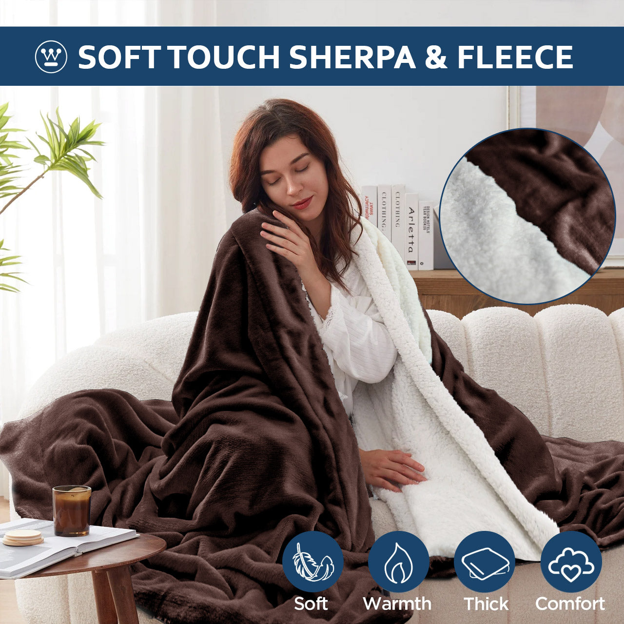 UltraSoft Sherpa Blankets - ScentiMelti Home Fragrance, Beauty & Gifts UK