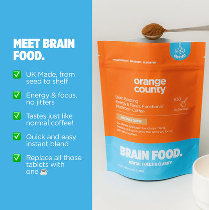 BRAIN FOOD. Focus Coffee | 200g & Free Mixer! - ScentiMelti Home Fragrance, Beauty & Gifts UK