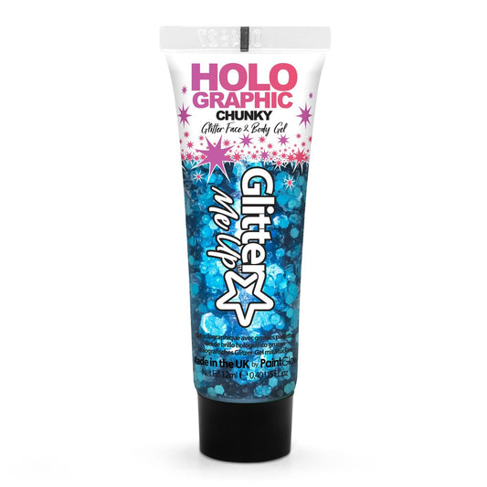 PaintGlow Holographic Chunky Glitter Gel – Vegan Cosmetic Glitter for Face, Body, Nails, Hair and Lip - ScentiMelti Home Fragrance, Beauty & Gifts UK